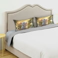 thumbnail image 5 of Haosy Satin Pillowcase for Hair and Skin Standard Cooling Silk Pillow Case with Envelope Closure Cute Mouse Stands in Garden 20"x26", 5 of 9