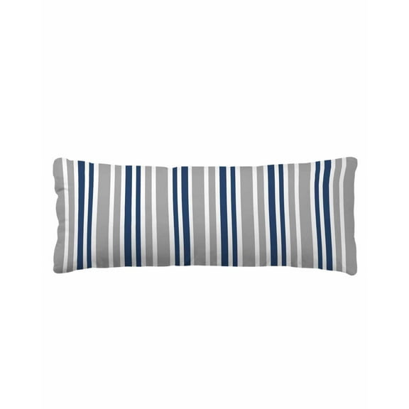 Navy Blue Grey Stripes Body Pillow Cover 20 x 54 Inch Decorative Pillow Cover Simple Striped Lines Minimalist Lumbar Pillowcase Seasonal Rectangle Cushion Case for Couch Sofa Bed Living Room
