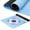 Light blue, variant on Mahjong Mat with Flower Artwork 31.5x31.5x0.08 inch Rubber Mat Decor Surface Anti Slip Foldable Design for Game Night