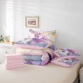 thumbnail image 6 of Manfei White Cloud 7-Piece King Bedding,Cute Unicorn King Bed in a Bag,Pink,Pink Reversible, 6 of 7