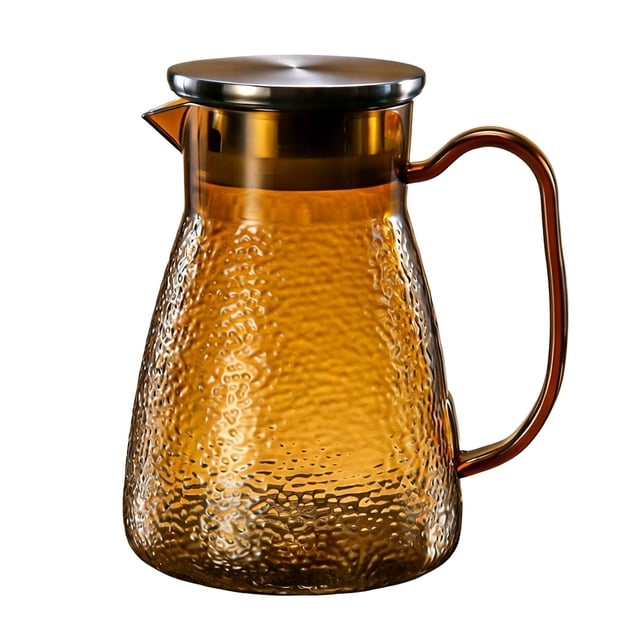 Stainless Steel Tea Kettle With Built In Strainer And Hammered Texture 1 L 1.5 L 1.8 L Capacity Clear Brown Gray Color Options