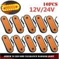 thumbnail image 1 of 10 luces de posición laterales ámbar de 12 V con 20 LED, luces de posición laterales LED, luces de maletero, luces de posición laterales de furgoneta para camiones, 1 of 4