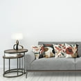 thumbnail image 2 of Ambesonne Mid Century Modern Throw Pillow Cover 4 Pack, Botanical Boho, 24", Burnt Orange Green, 2 of 4