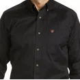thumbnail image 3 of Camisa Ariat Vaquera Twill Ftd Negra Manga Larga Caballero, 3 of 4