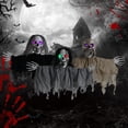 thumbnail image 3 of Halloween Hanging Ghosts Hidden Room Haunted House Horror Skull Glowing Lights Ghost Head Party Scary Decorations, 3 of 17