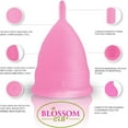 thumbnail image 3 of Blossom Menstrual Cup, Reusable Silicone Cup (Large Pink), 3 of 5