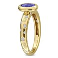 thumbnail image 3 of Everly Women’s 3/4ct Tanzanite 1/4ct Diamond 10k Yellow Gold Oval Ring - GH, I2-I3, 3 of 10