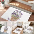 thumbnail image 6 of Watercolor Purple Floral Area Rugs Collection 2'x3', Spring Flower Basket Botanical Non Slip Indoor Rectangle Throw Runner Rug Floor Mat Carpet for Living Room Dining Table Bedroom Nursery, 6 of 9