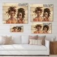 thumbnail image 4 of Designart 'Portrait of African American Couple' Modern Print on Natural Pine Wood, 4 of 5