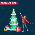 thumbnail image 2 of 7 Ft Inflatable Christmas Tree with LED Lights & Gift Boxes - Self-Inflating Outdoor Holiday Yard Decoration with Blower, Stakes & Ropes - Waterproof Fabric, 2 of 10