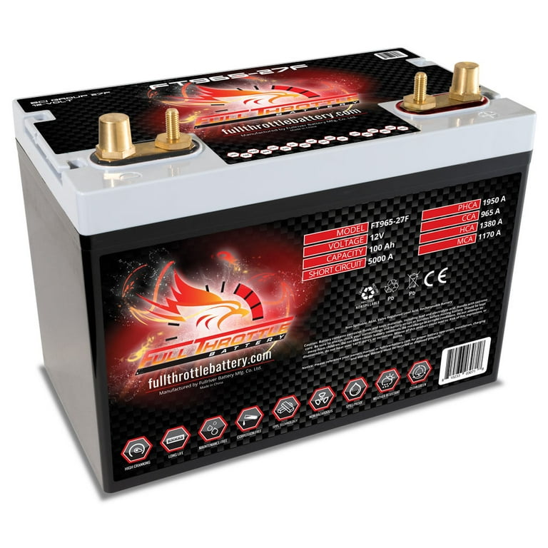 Full Throttle FT965 27F Group 65 AGM Battery