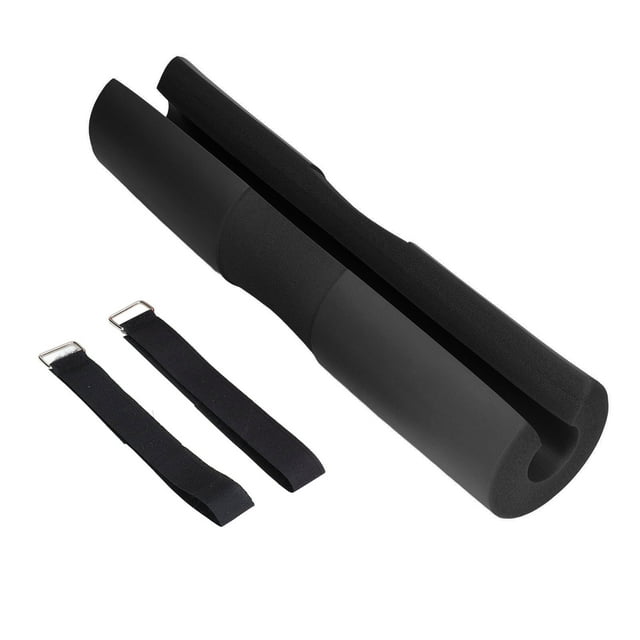 Barbell Squat Pad, Barbell Pad Workout Distribute Weight Evenly Rubber Foam For Gym Black