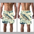 thumbnail image 3 of luoweisi Men's Beach Shorts Quick Dry Swim Trunks with Mesh Lining Whale S, 3 of 5