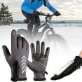 thumbnail image 7 of 1Pair Outdoor Windbreak Gloves for Men Women,Warm Running Glove,Lightweight Winter Gloves Touch Screen Water Resistant Windproof Thermal Gloves for Cold Weather Driving,Cycling & Hiking,Grey,XL,9.84", 7 of 7