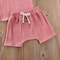 thumbnail image 6 of Seyurigaoka Baby Breeches Suit Monochrome T-Shirt Button Drawstring Stretch Shorts Set, 6 of 6