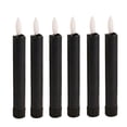 thumbnail image 4 of DOLITY 6 Pcs LED Pillar Candles, Flickering Taper Candles, Warm and Romantic Decorative Black, 4 of 9