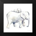 thumbnail image 2 of Valle, Aimee Del 20x20 Black Modern Framed Museum Art Print Titled - Baby Elephant Love III, 2 of 5
