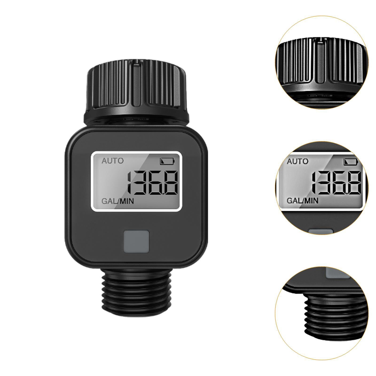 MAGIDEAL Water Flow Meter 0.5-8Bar CLEAR Screen for Drip Irrigation Lawn Sprinkler Yard