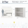 thumbnail image 4 of Furniture of America Brooks Stackable 2-Tier Wood Black Bookcase, 4 of 13