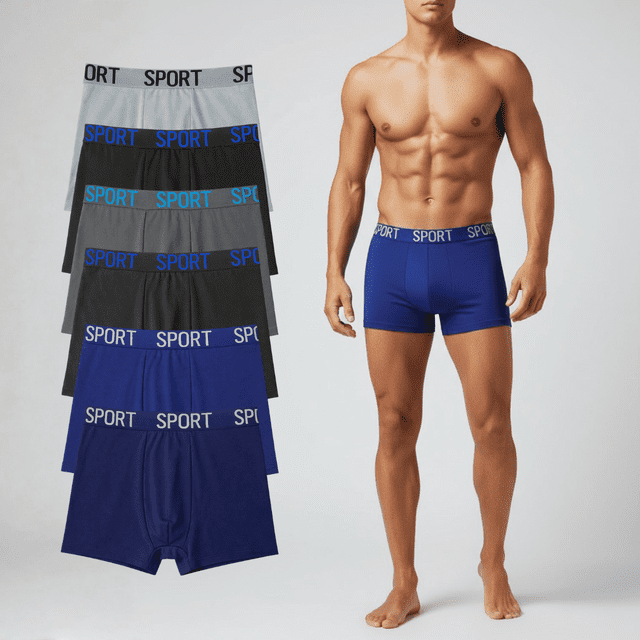 Paquete de 4 boxers deportivos para hombre ropa interior transpirable de poliester premium ajuste anatomico ultracomodo elastico secado rapido suaves ligeros ideales para gimnasio deporte y uso diario