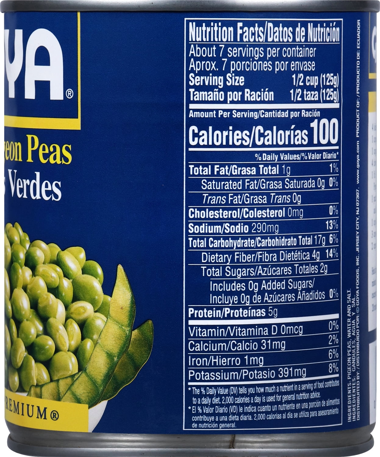(3 pack) GOYA Green Pigeon Peas (Gandules) 29 oz Can