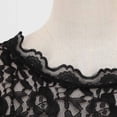 thumbnail image 4 of Robe de Mode Halloween pour Femmes Manches Courtes Col Rond Robe en Dentelle Imprimée Florale Robe Slim pour Dames, 4 of 5