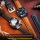 thumbnail image 4 of Correa de reloj de cuero de vaca retro modificada para Casio Small Steel Cannon GM-110 GM110 GM6900 GM-6900 Correa vintage para hombre de 16 mm, 4 of 5