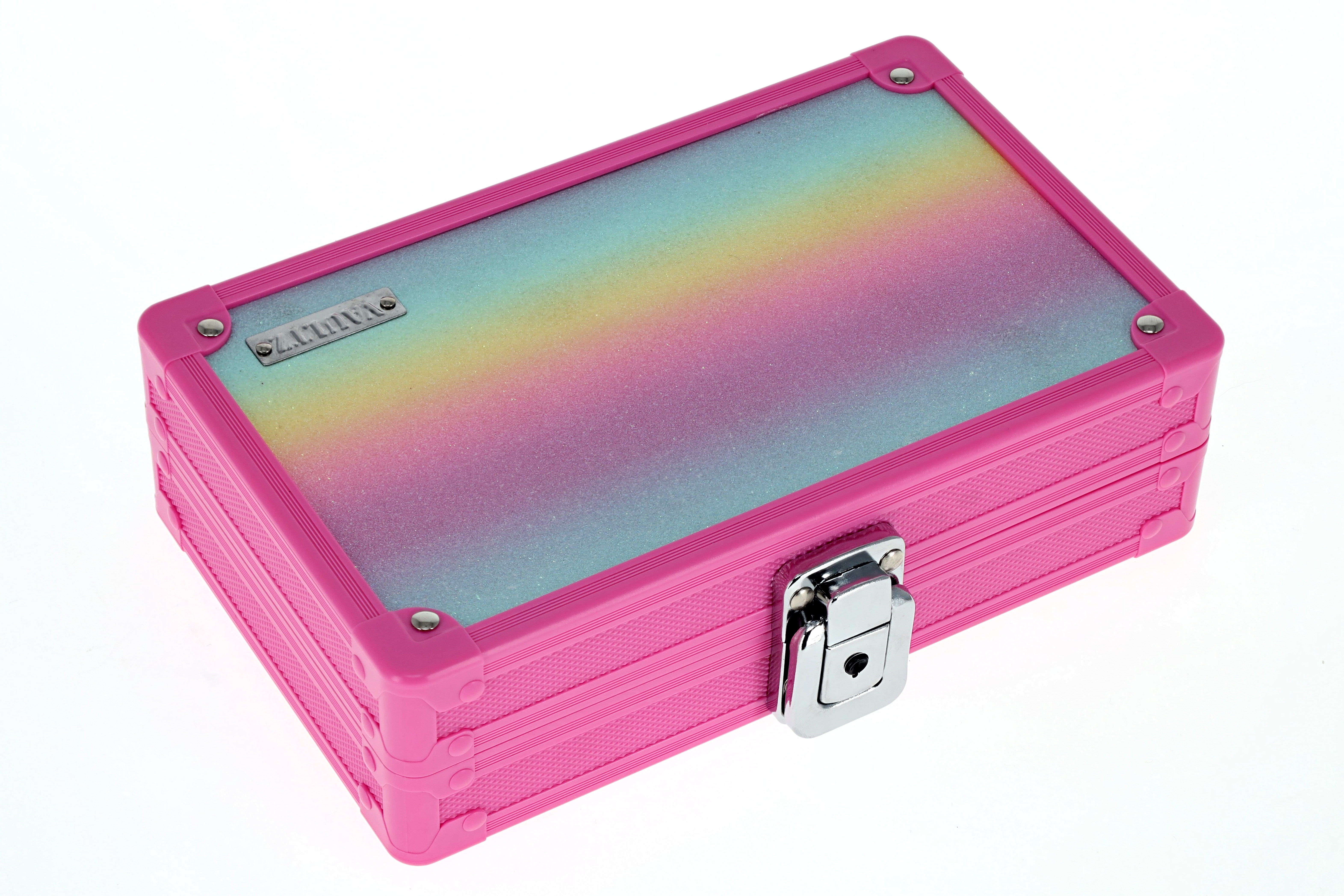 Vaultz Locking Pencil Box Rainbow Box with Key Lock for Elementary School Supplies, New, VZ06079