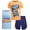 Orange/Blue Bear, variant on Boys Active Shorts Set Boys Graphic Tee Tank Tops and Basketball Shorts Outfit Set