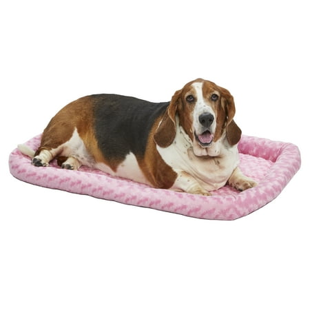UPC: 0027773007203 | MidWest Homes For Pets QuietTime Plush Bolster Dog Bed / Ideal for Dog Crates