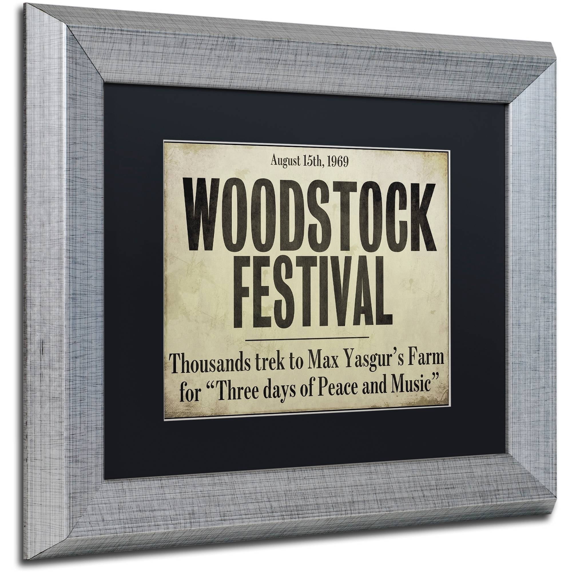 Trademark Fine Art "Woodstock" Canvas Art by Color Bakery Black Matte, Silver Frame