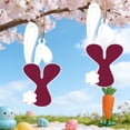 thumbnail image 4 of Decoraciones de Pascua, adornos de Pascua, regalos de Pascua Adorno de letra con orejas de conejo de madera de Pascua Letrero colgante de madera, 4 of 6