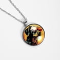 thumbnail image 4 of Dog Retro Glass Circular Pendant Necklace - Women's Jewelry, 4 of 5