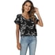 thumbnail image 3 of Blusa elegante tipo túnica con cuello en V para mujer, top de gasa, 3 of 6