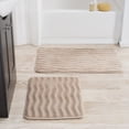 thumbnail image 2 of Lavish Home 67-10-T 2 Piece Memory Foam Bath Mat Set - Taupe, 2 of 4
