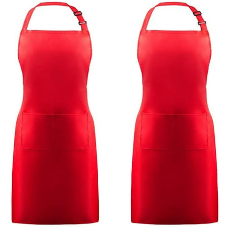 

2PC Water Resistance Pocket Women Men Chef Cooking Kitchen Apron