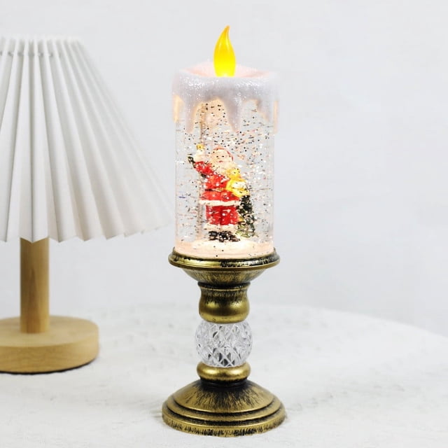 Xihbxyly Caja de Música Navideña, Velas Brillantes, Elegante Diseño de Concha, Decoración para El Hogar y La Oficina, Perfecta para Fiestas, Festivales y Cumpleaños, Tamaño 26 X 8 Cm, Artesanía Exqui