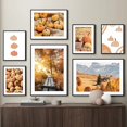 thumbnail image 5 of Cuadro sobre lienzo para pared, diseño de campo otoñal, mariposa, calabaza, carteles nórdicos abstractos e impresiones, imágenes para la decoración del hogar y la sala de estar, 5 of 5