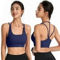 thumbnail image 5 of Tnhcen Running Sports Bra Woman Bras with String Quick Dry Shockproof Running Fitness Large Size Underwear Bralettes for Women with Support Camisole Tops for Women Underwear, Blue, XL, 5 of 9