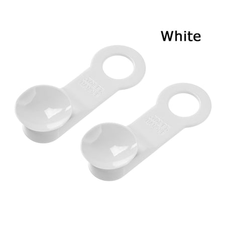 2Pcs/set Hot Useful Hygienic Suction Cup Bathroom Accessories Clean Supplies Toilet Seat Cover Lifter Avoid Touching Handle WHITE