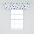 thumbnail image 2 of Ambesonne Fish Window Valance, Style Aquatic Motifs, 54" X 12", White Dark Lavender, 2 of 3