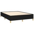 Bed frame without mattress black 140x190 cm fabric