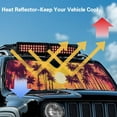 thumbnail image 3 of Uorisanigo Windshield Sunshade Sun Shade for 2018-2024 2025 Jeep Wrangler JL / 2020-2024 Jeep Gladiator JT Yellow Sunset Palm Tree Heat Shield Car SunVisor Mat, Blocks Sun Rays Heat, 3 of 7