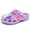 Purple-1, variant on Kids Clogs Boys Girls Garden Shoes Slip on Kids Slides Sandals Funny Lightweight Beach Slippers