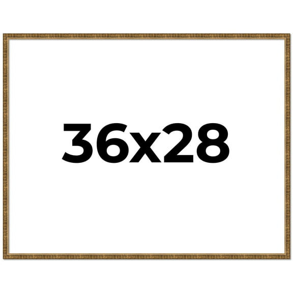 36x28 Frame Gold Picture Frame - Complete Modern Photo Frame Includes UV Acrylic Shatter Guard