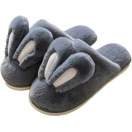 

bangyoudaoo Bunny Ears Slippers Men Women Winter Slippers Plush Home Slippers Slippers with Super Cute Cartoon Ears for Winter Autumn Spring