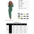 thumbnail image 4 of KelaJuan Women Christmas Hooded One-piece Trousers Coral Fleece Solid Color Zipper Jumpsuit Lady Winter Thermal Home Wear, 4 of 4