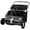 Black + ABS + Steel(Q235)#40, variant on Hand Push Lawn Sweeper 21 Inch Leaf & Grass Collector with 3.5 cu ft Hopper Bag, Adjustable Brush Height for Yard Garden Driveway, Black
