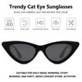 thumbnail image 2 of Gafas de sol Cat Eye LIKSMU Vintage Retro para mujer, color negro, 2 of 6