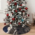 thumbnail image 5 of Sikiie Astronaut 30-48 inches {designName} Print Christmas Tree Skirt Snowman Xmas Tree Skirt with Edge Christmas Decorations for Holiday Party30", 5 of 7
